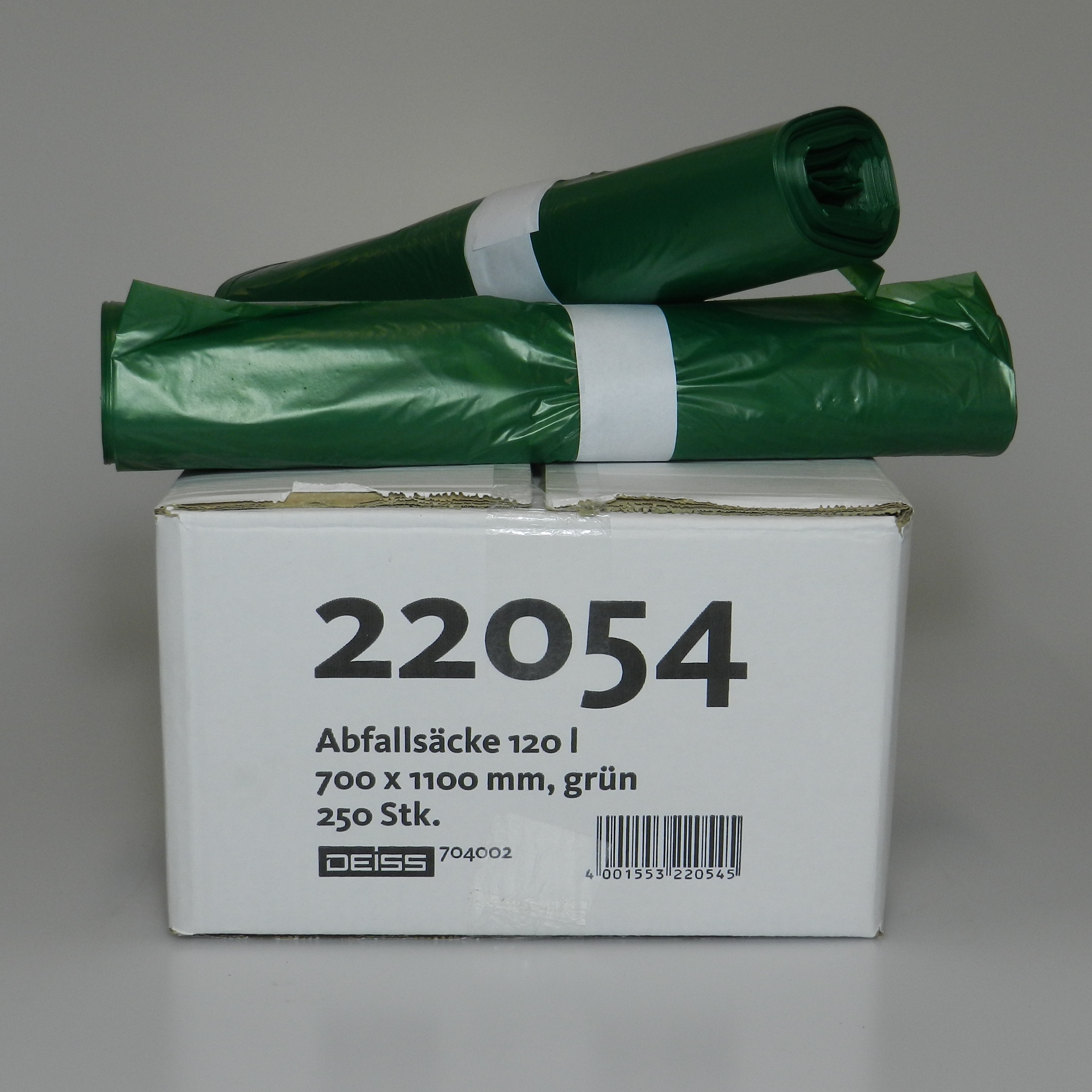 LDPE Abfallsäcke, grün, 120 Liter
