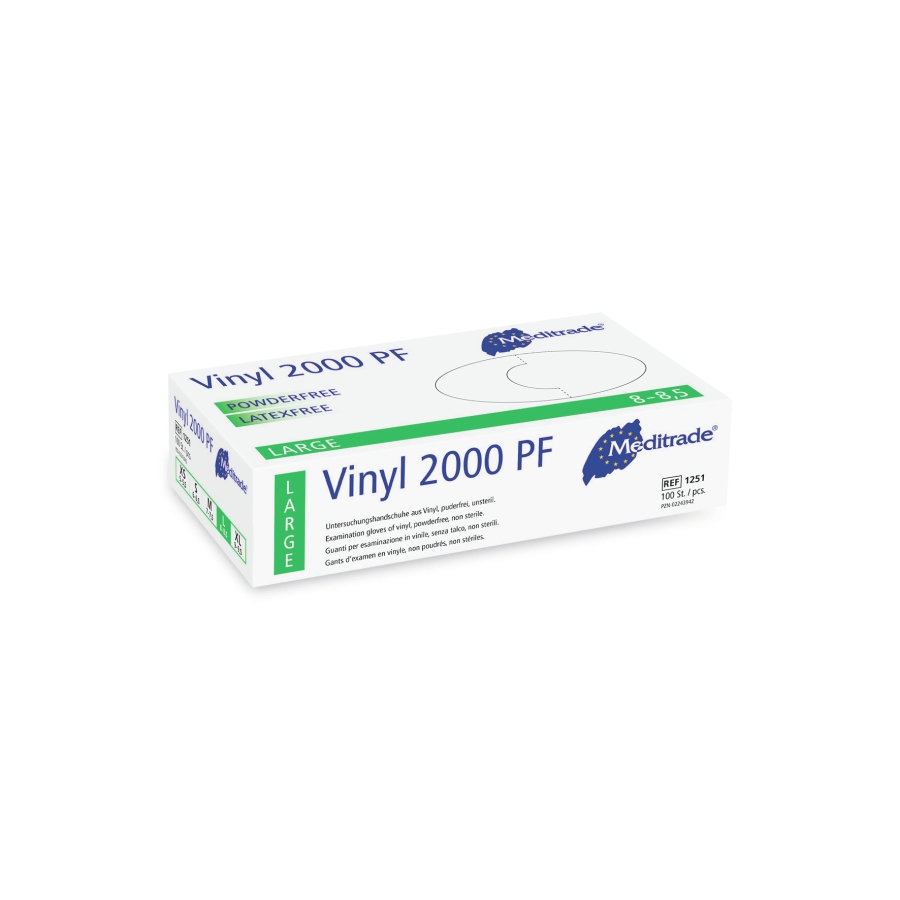 Meditrade Vinyl 2000 PF | puderfrei | Vinyl | transparent | 100 Stk./Pa