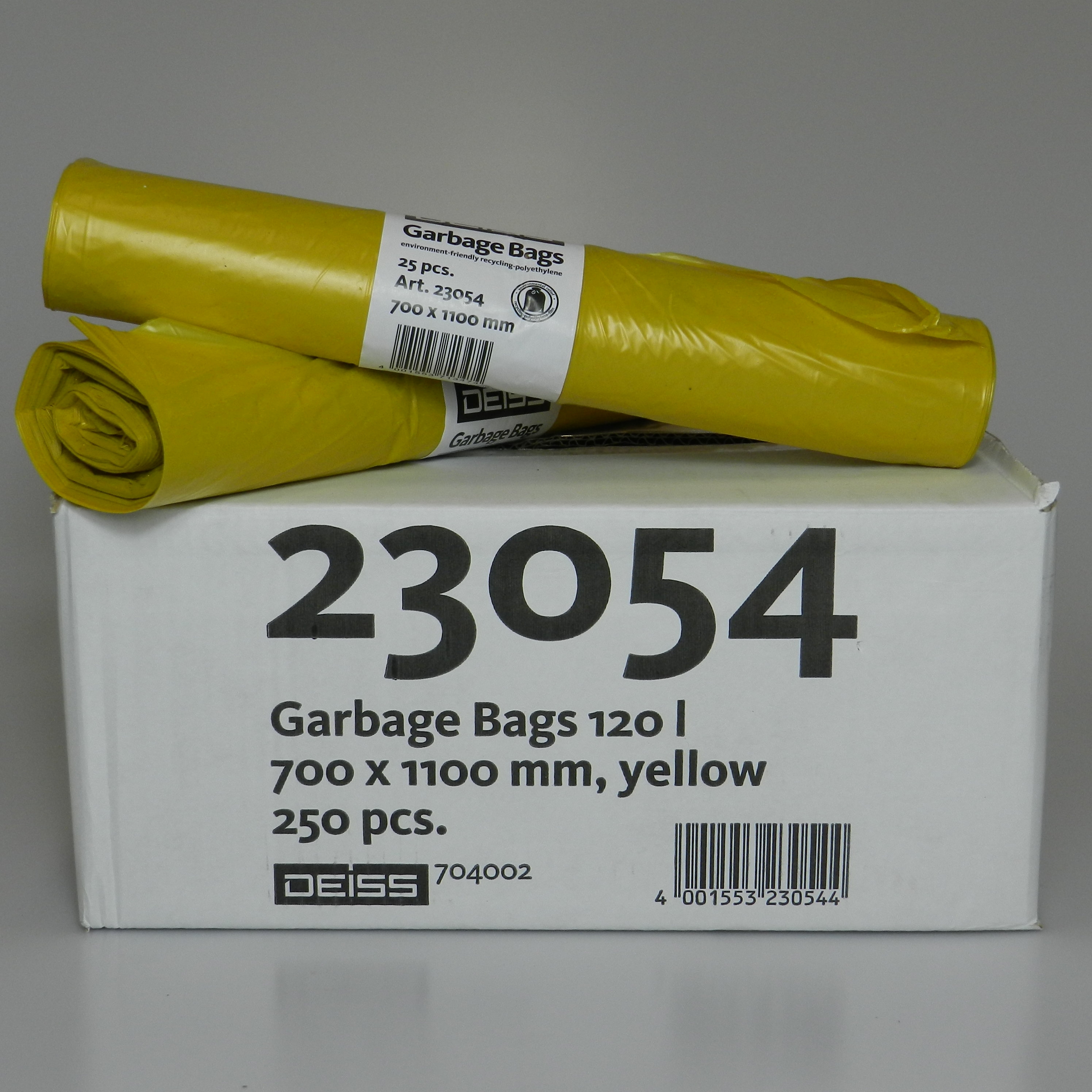 LDPE Abfallsäcke, gelb, 120 Liter